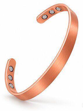 Pure Copper Magnetic Bracelet for Men Women 6 Neodymium Magnets Adjustable Cuff